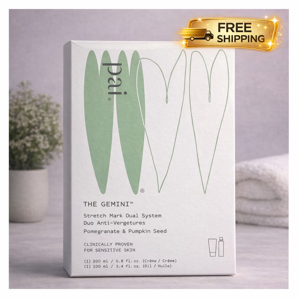 Pai Skincare The Gemini Stretch Mark Dual System Oil & Cream Set NEW